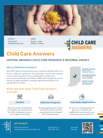 child care answers brochure